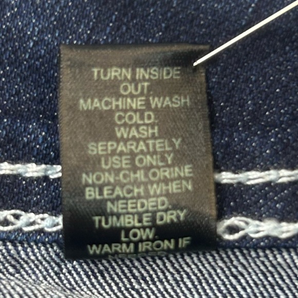 Cato Premium Dark Blue Flare Jeans w/ Lace and Rhinestone Detail. - Picture 8 of 8